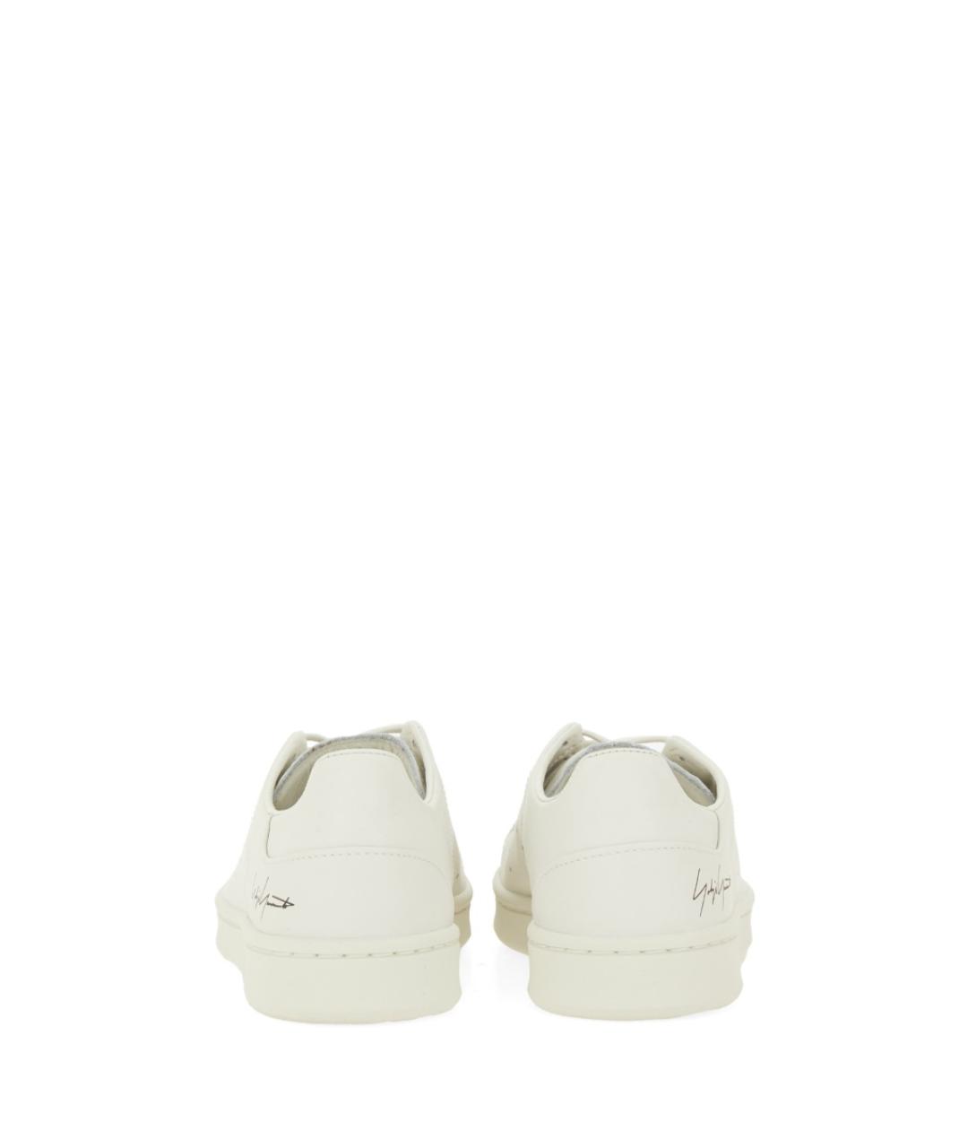 Y-3 Белые кожаные низкие кроссовки / кеды, фото 3