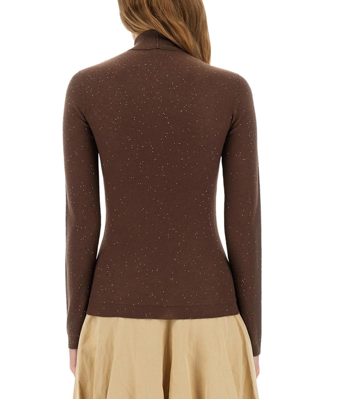 FABIANA FILIPPI Коричневый шерстяной джемпер / свитер, фото 3