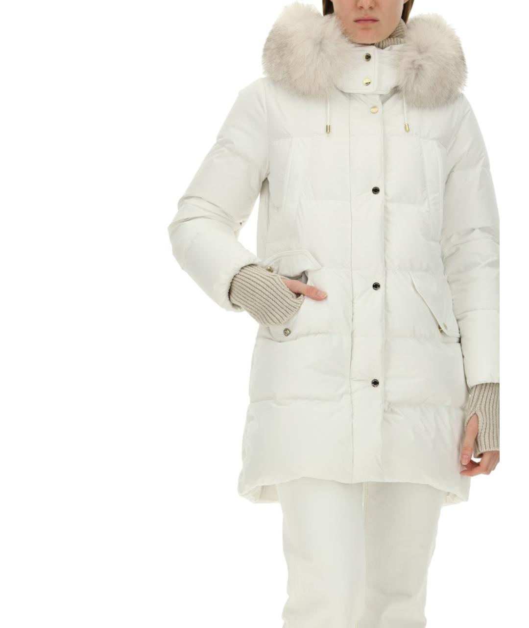 MOORER Белый полиэстеровый пуховик, фото 6