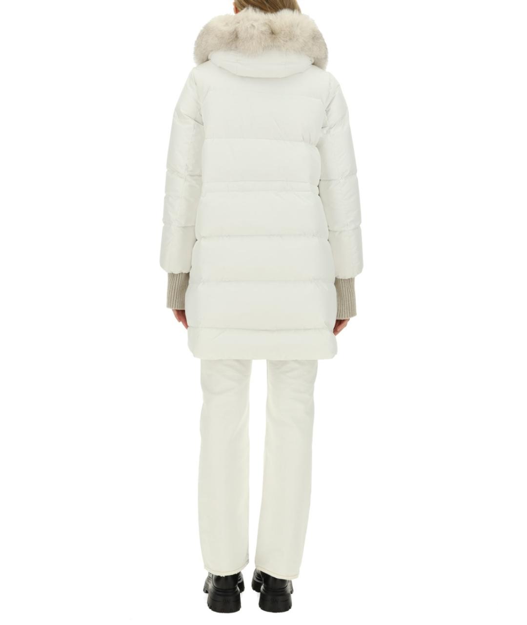 MOORER Белый полиэстеровый пуховик, фото 5