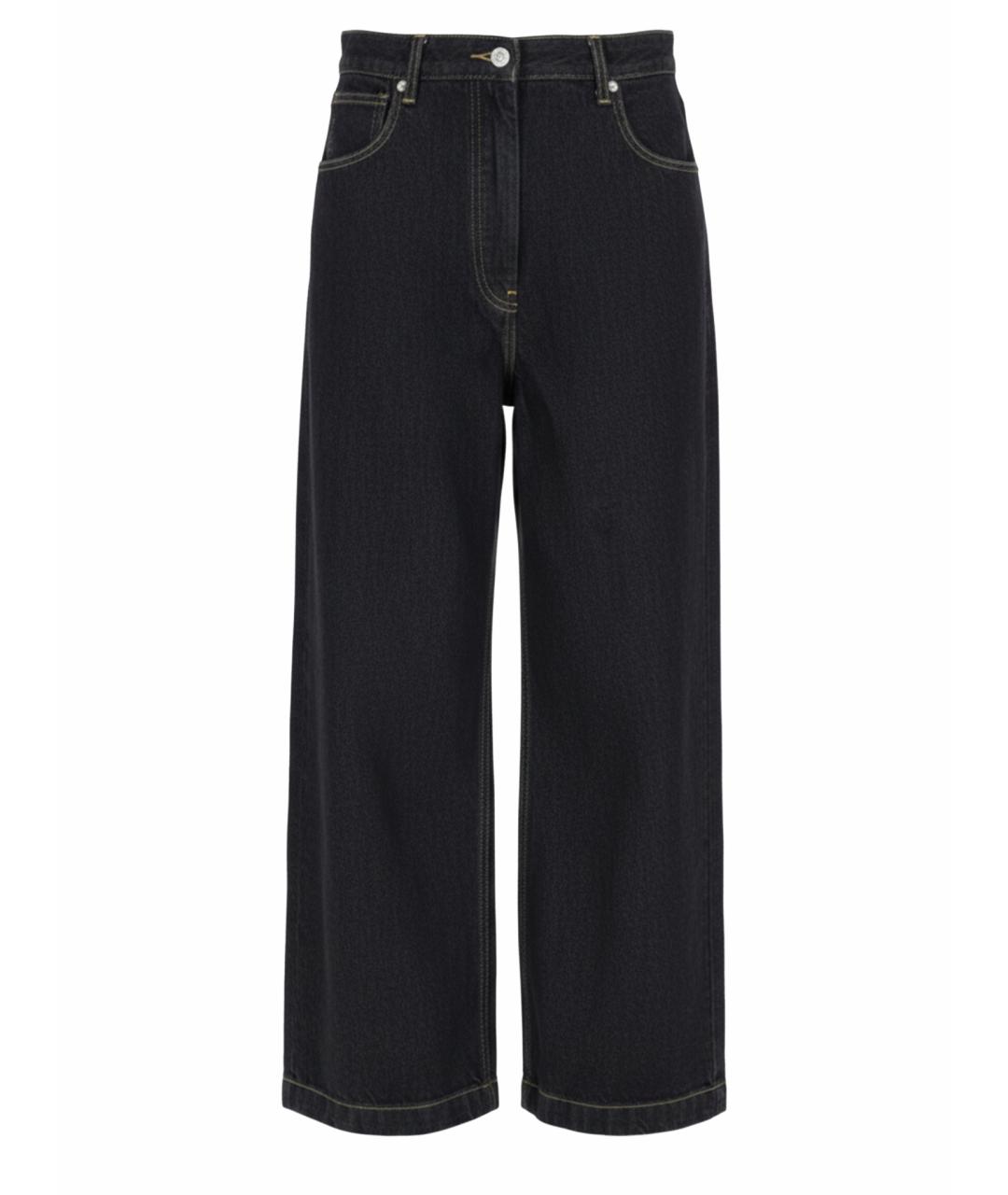 STUDIO NICHOLSON Черные хлопковые прямые джинсы, фото 1