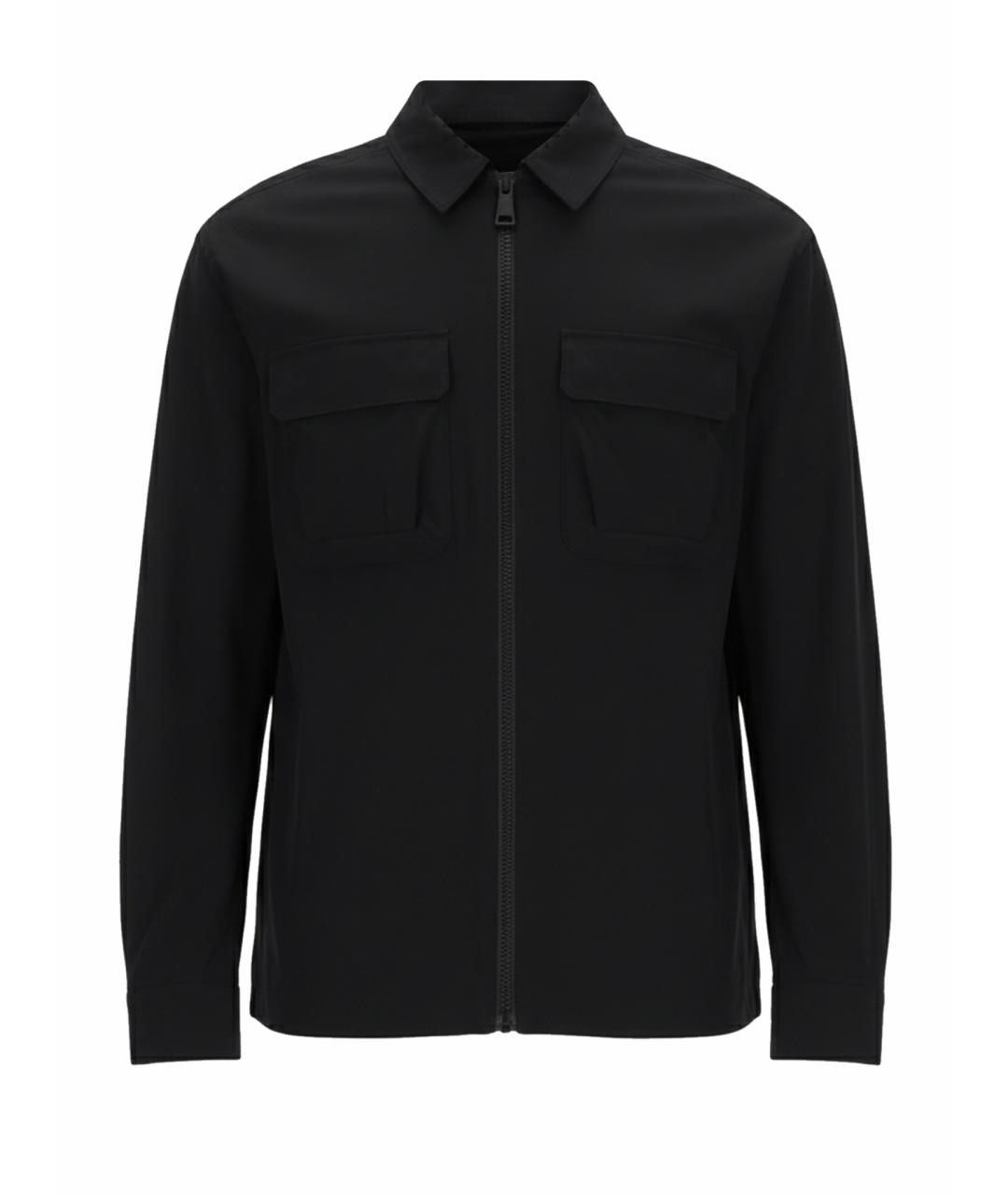 VERSACE JEANS COUTURE Черная хлопко-полиэстеровая кэжуал рубашка, фото 1