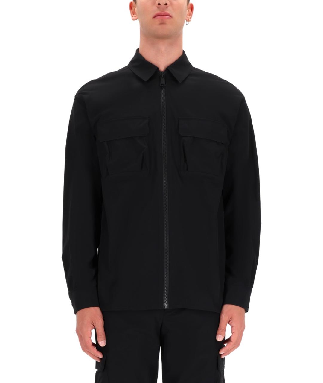 VERSACE JEANS COUTURE Черная хлопко-полиэстеровая кэжуал рубашка, фото 5