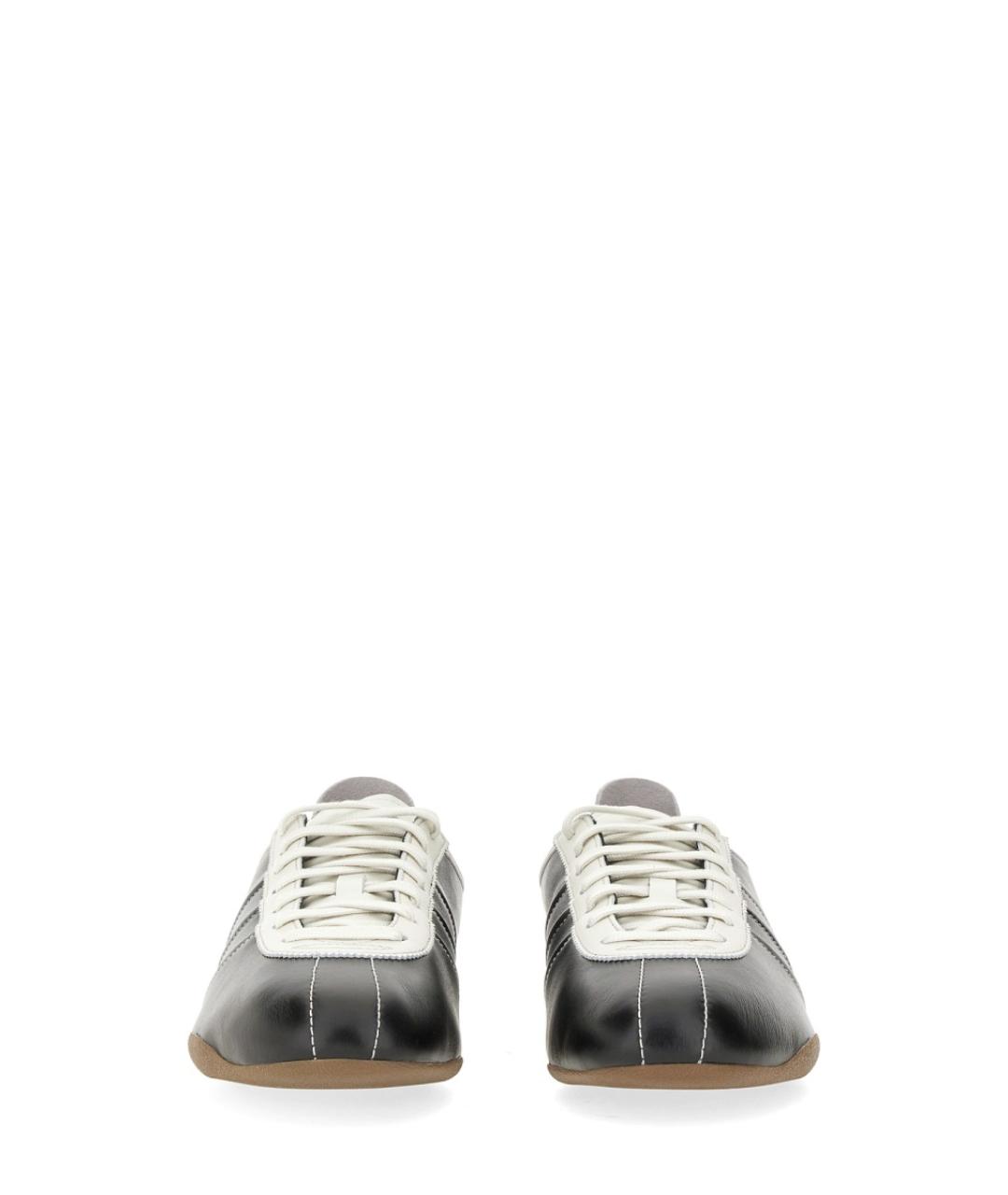 Y-3 Черные кожаные низкие кроссовки / кеды, фото 4