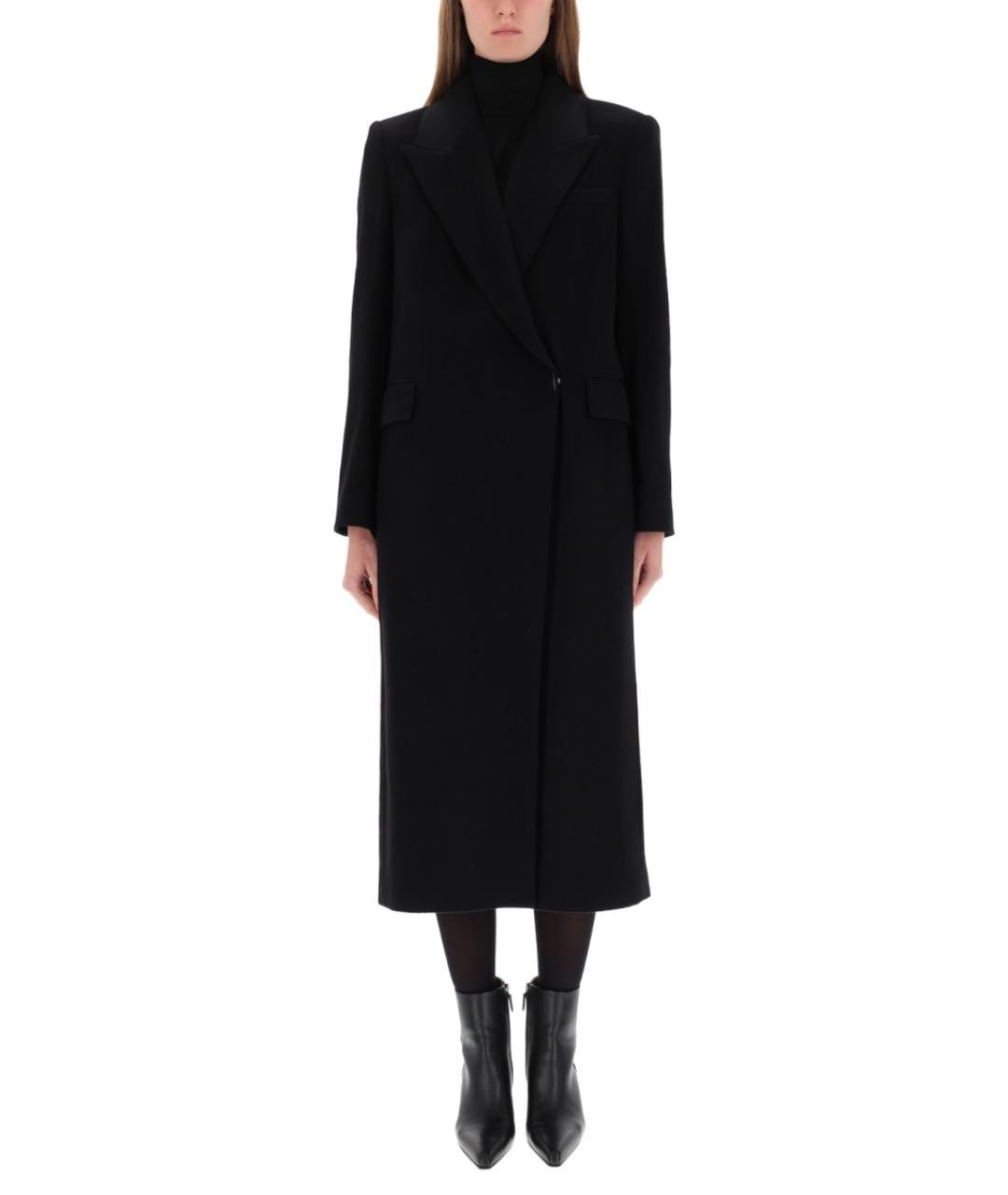 HUGO BOSS Черное шерстяное пальто, фото 5