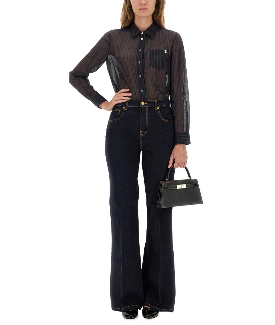 TORY BURCH Синяя хлопковая рубашка, фото 2