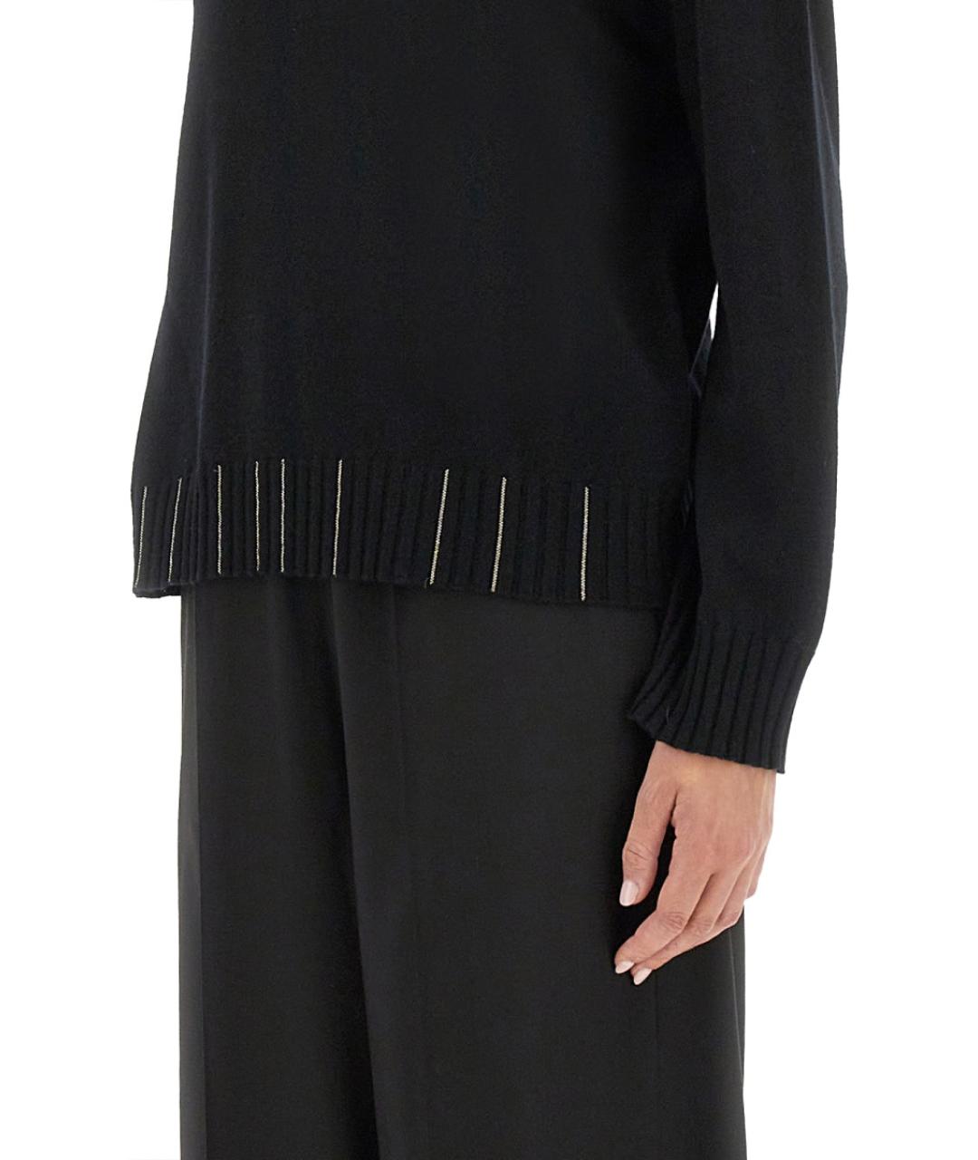 FABIANA FILIPPI Черный шерстяной джемпер / свитер, фото 4