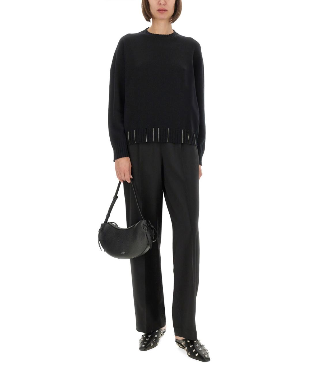 FABIANA FILIPPI Черный шерстяной джемпер / свитер, фото 2