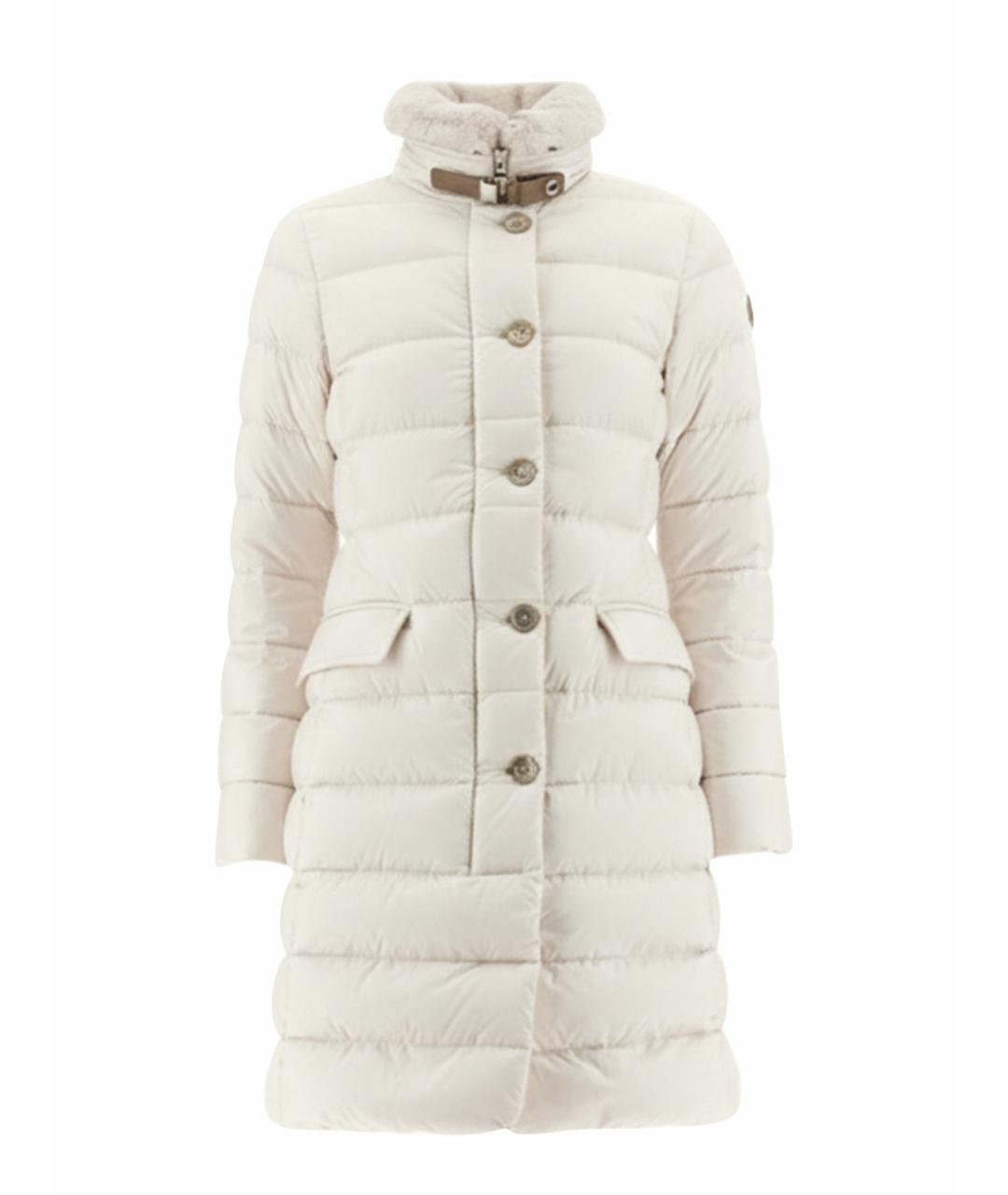 MOORER Белое полиамидовое пальто, фото 1