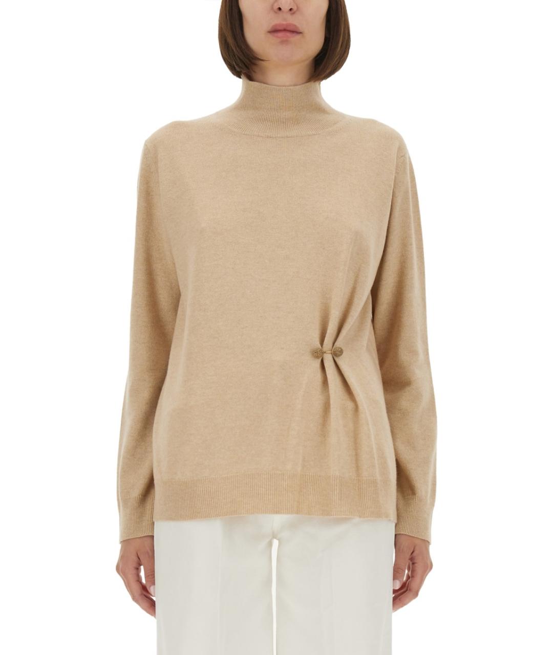 FABIANA FILIPPI Бежевый шерстяной джемпер / свитер, фото 5