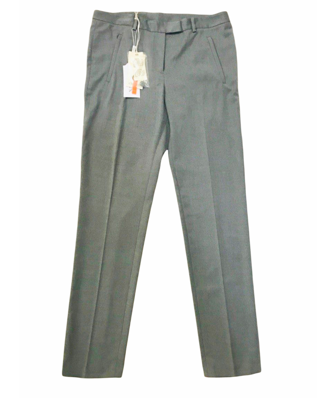 CERRUTI 1881 Серые полиэстеровые брюки узкие, фото 1