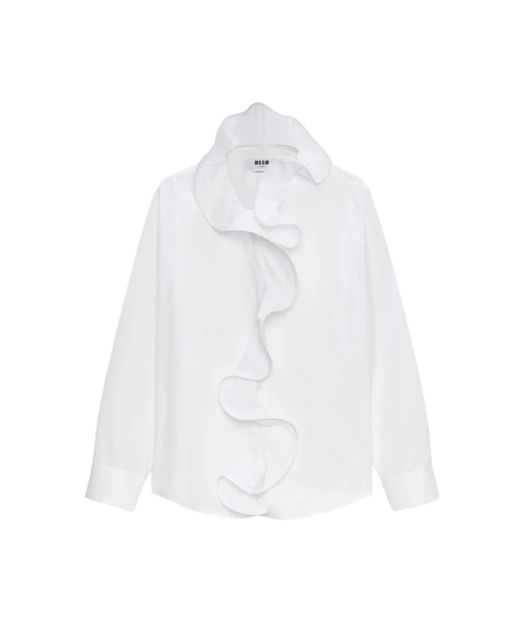 MSGM Белая хлопковая рубашка, фото 1