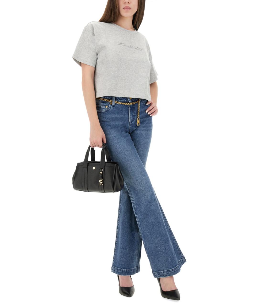 MICHAEL KORS Синие хлопковые джинсы клеш, фото 2