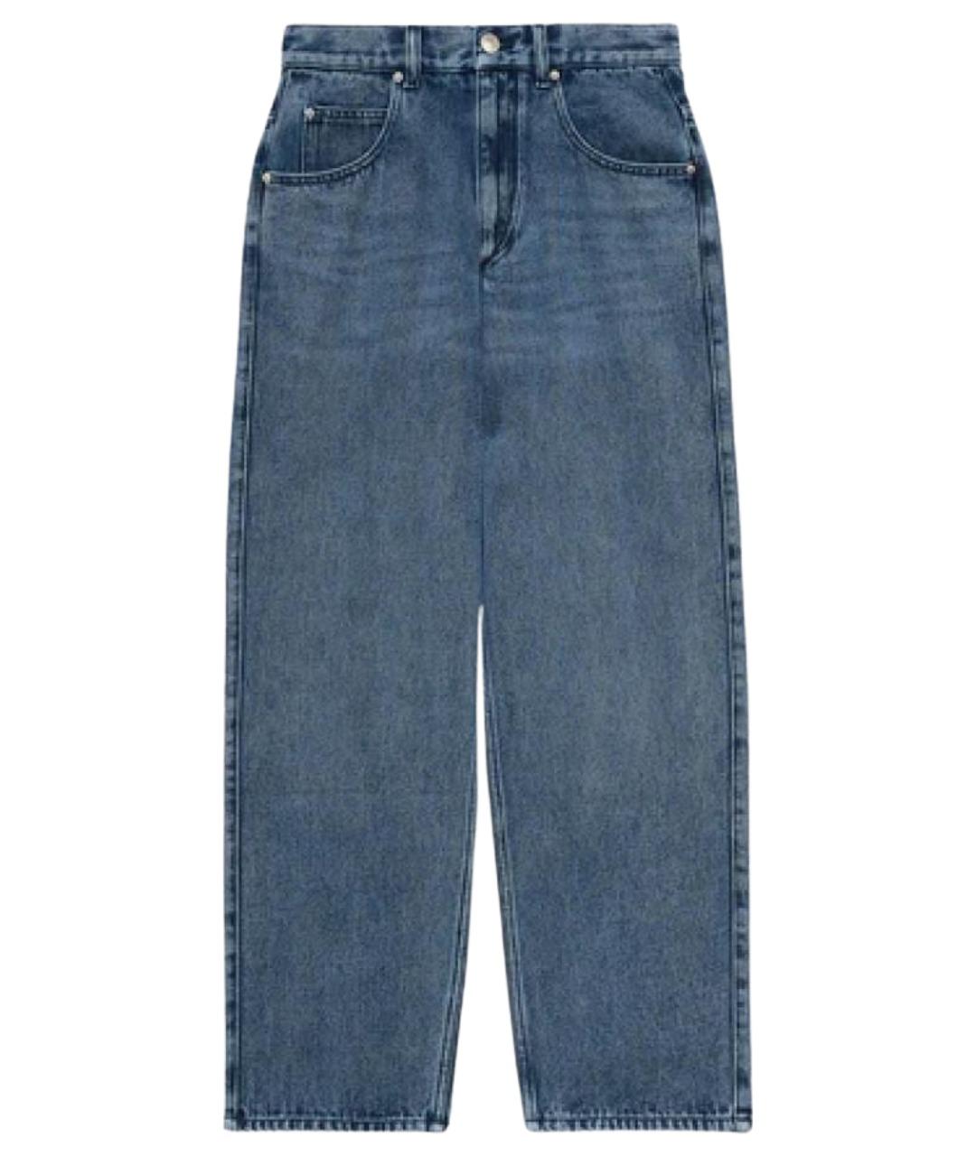 ISABEL MARANT Синие хлопко-лиоцелловые прямые джинсы, фото 1