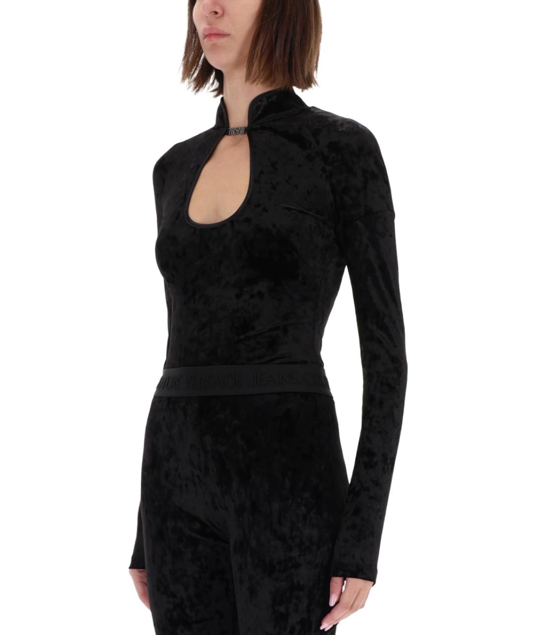 VERSACE JEANS COUTURE Черное полиэстеровое боди, фото 5