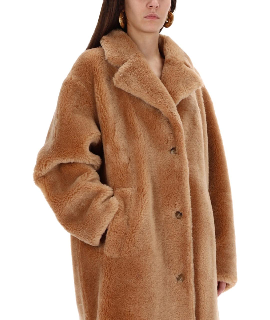 STAND Бежевая шерстяная шуба, фото 4