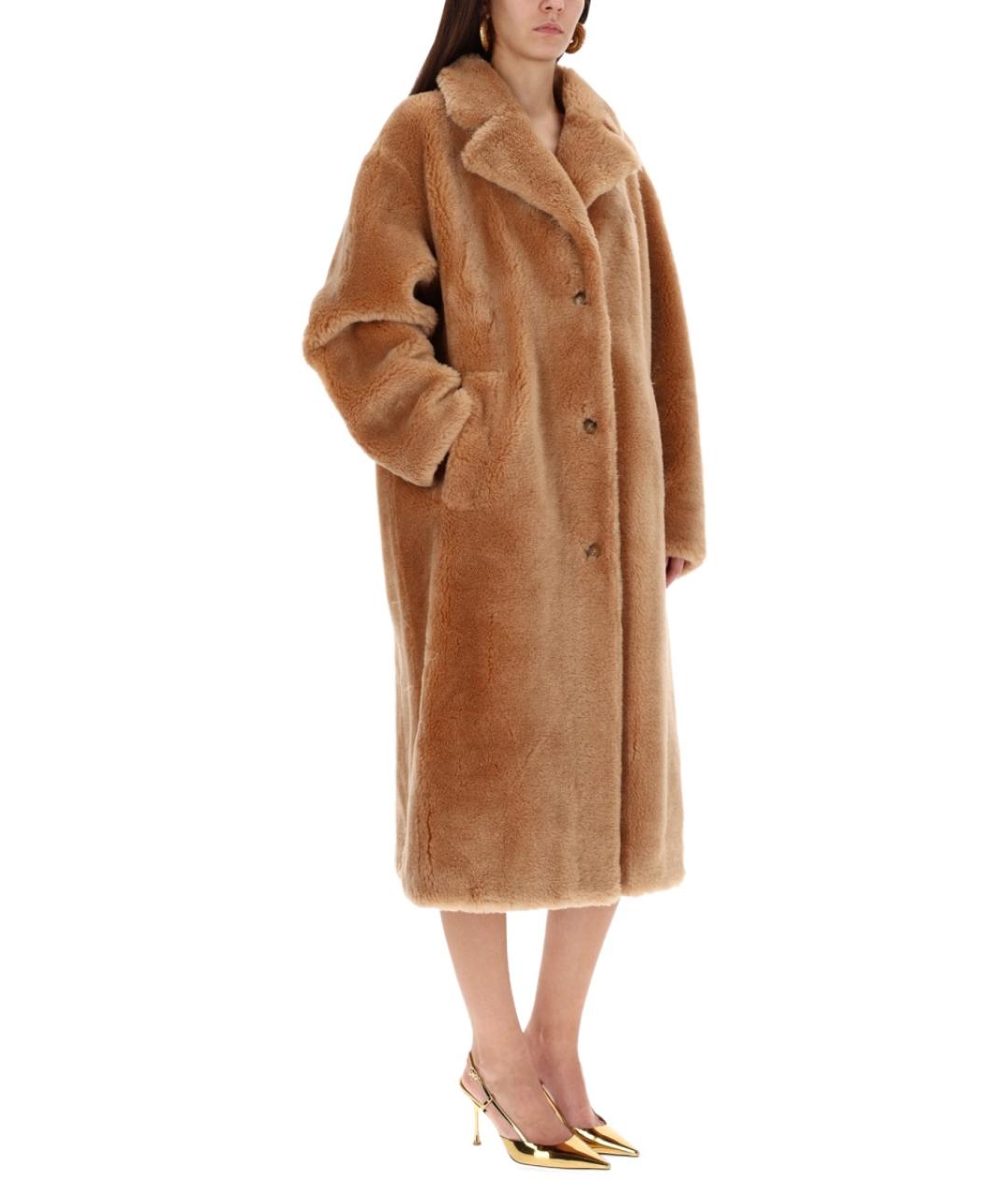 STAND Бежевая шерстяная шуба, фото 2