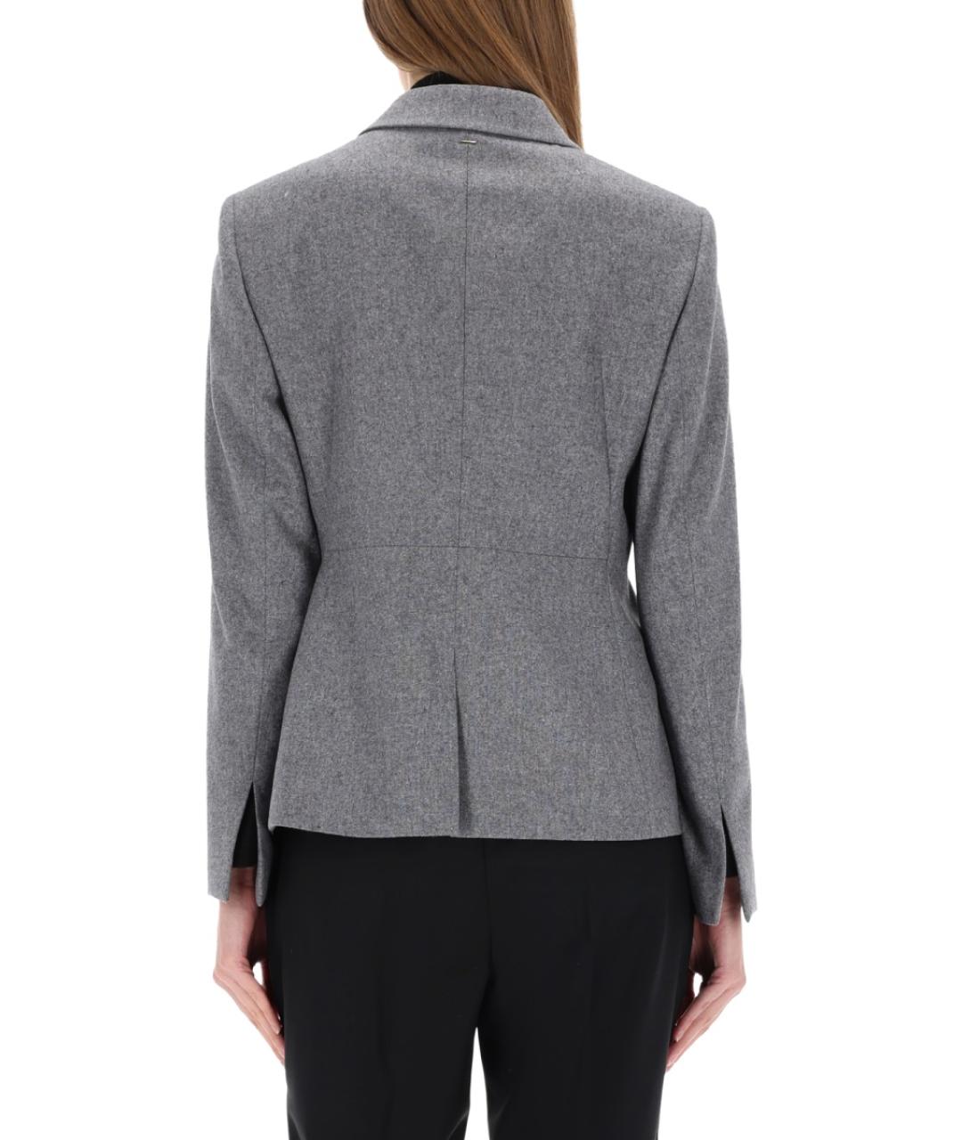 HUGO BOSS Серый шерстяной жакет/пиджак, фото 3