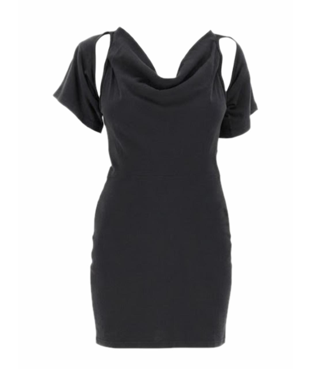 ALEXANDER WANG Черное хлопковое повседневное платье, фото 1