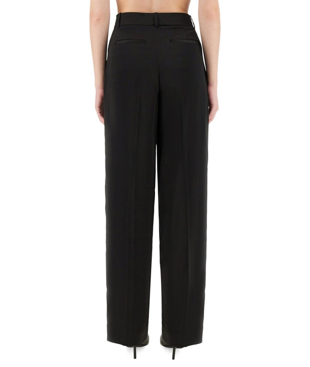 MICHAEL KORS Черные полиэстеровые прямые брюки, фото 3