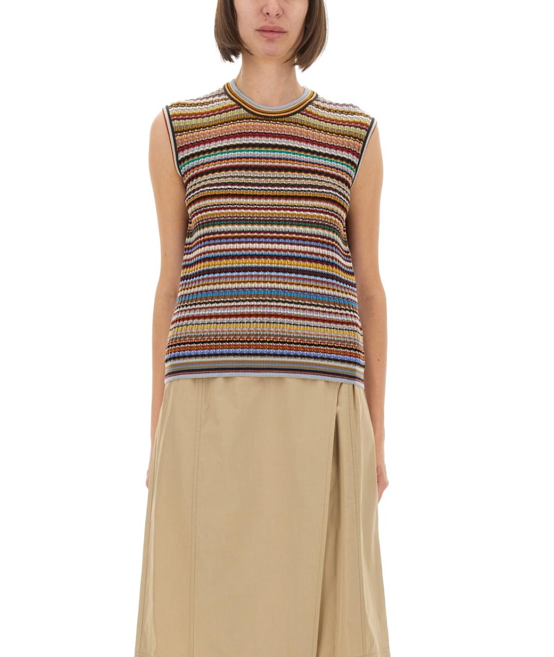 PAUL SMITH Мульти шерстяная жилетка, фото 5