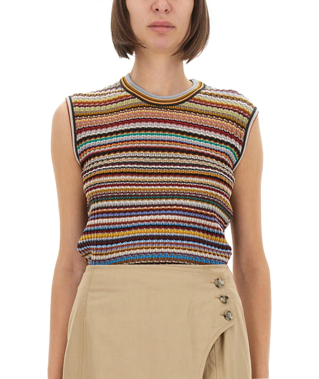 PAUL SMITH Мульти шерстяная жилетка, фото 3