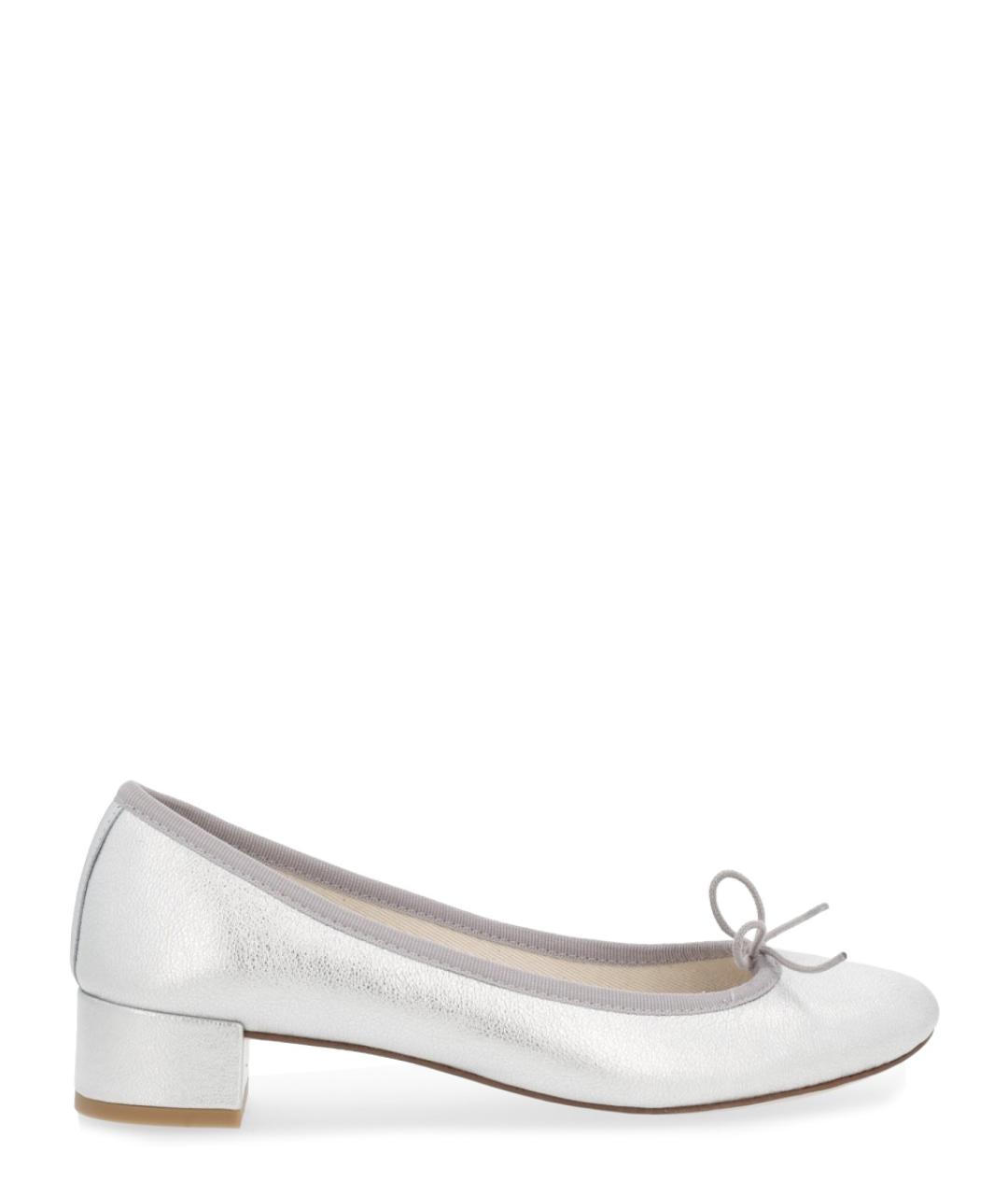 REPETTO Серебряные кожаные балетки, фото 1