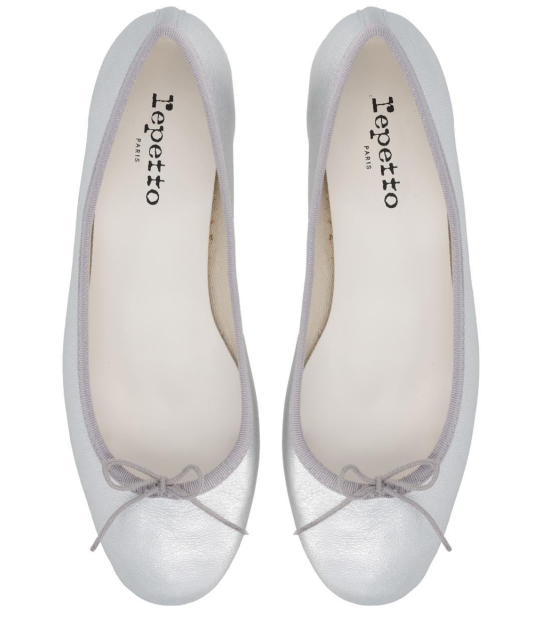 REPETTO Серебряные кожаные балетки, фото 5