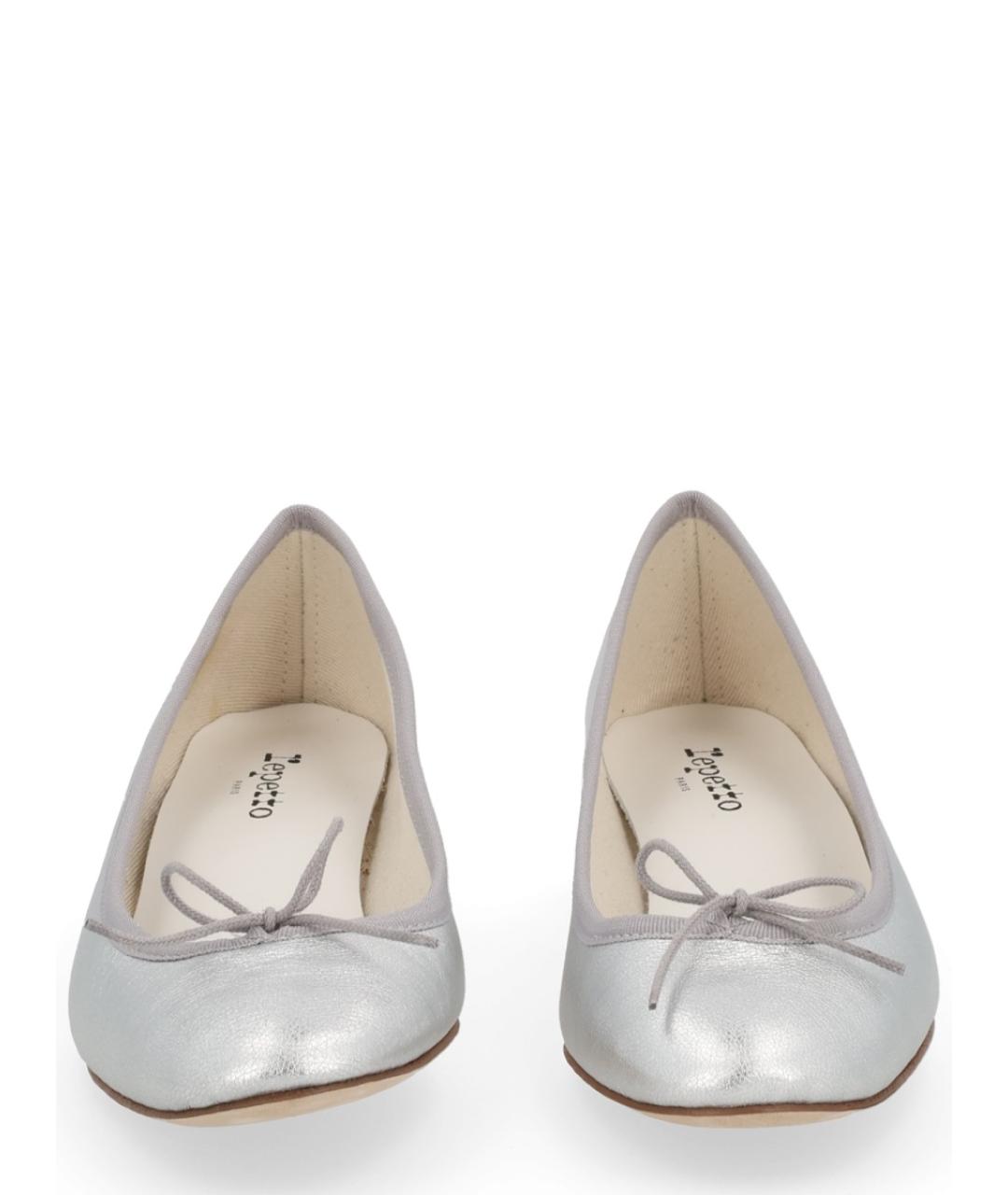 REPETTO Серебряные кожаные балетки, фото 3