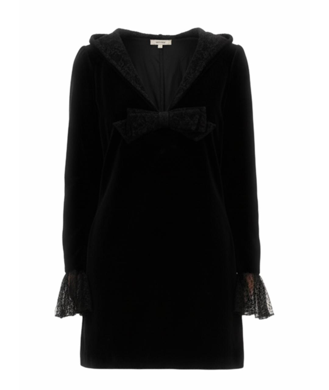 NINA RICCI Черное хлопковое повседневное платье, фото 1