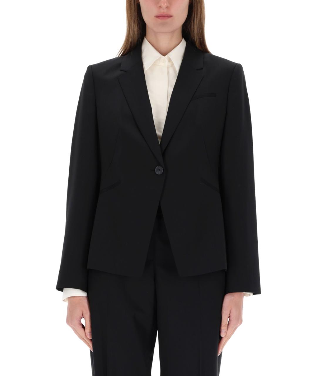 HUGO BOSS Черный шерстяной жакет/пиджак, фото 5