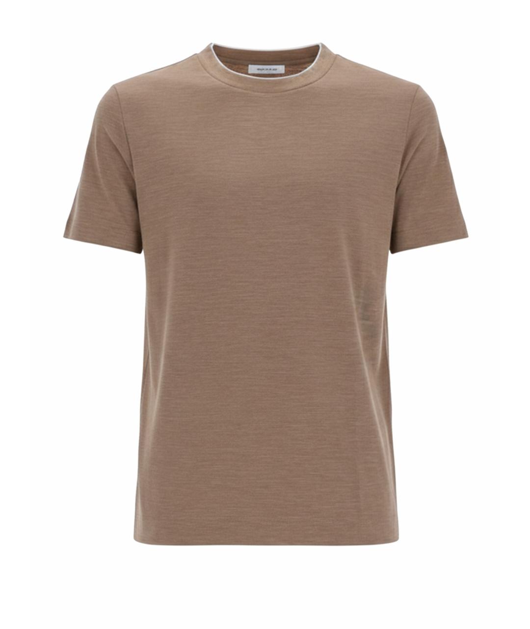 HUGO BOSS Коричневая хлопковая футболка, фото 1