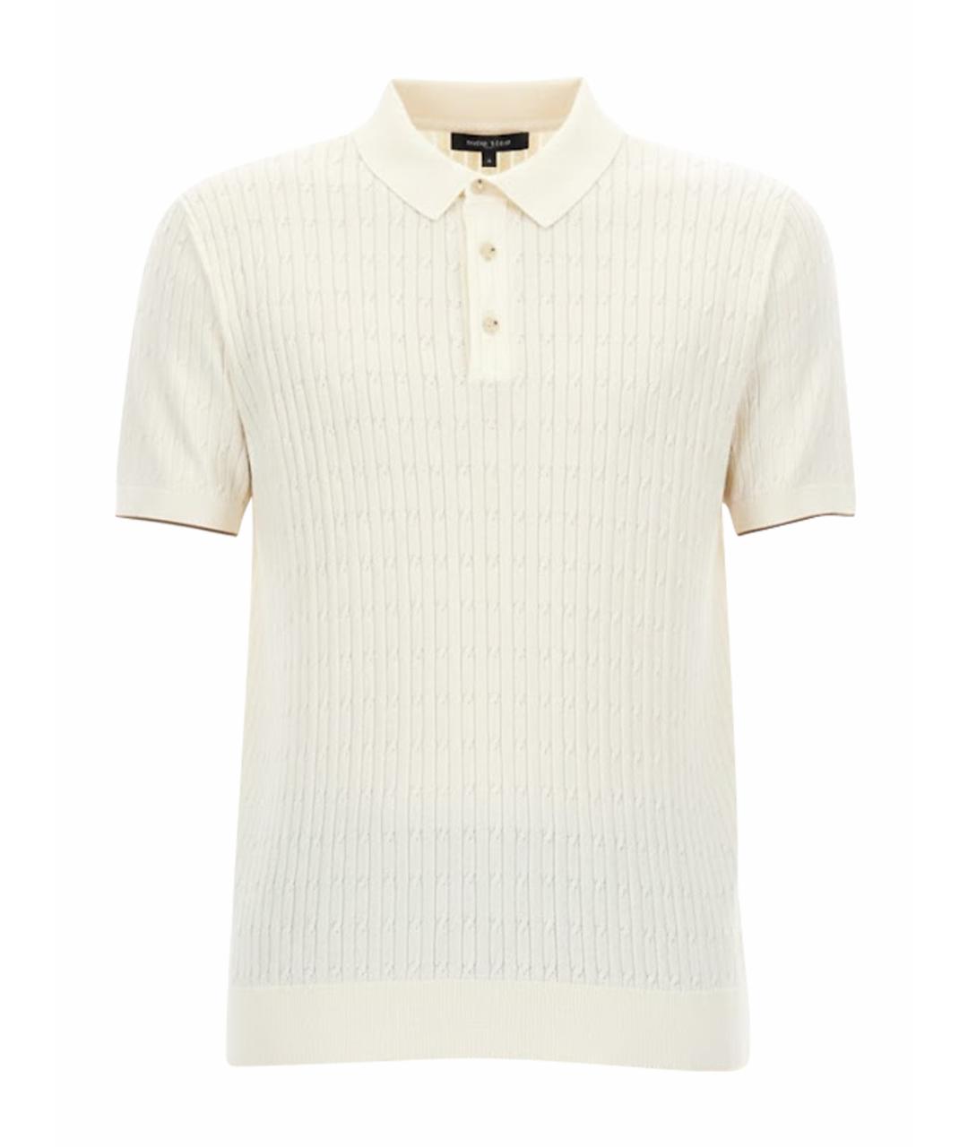 HUGO BOSS Белое хлопковое поло с коротким рукавом, фото 1