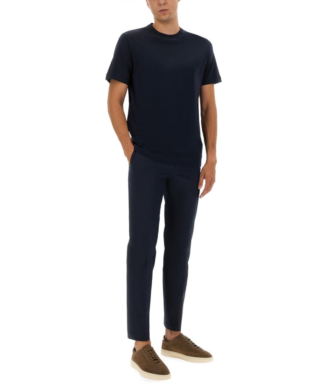 HUGO BOSS Синие хлопковые повседневные брюки, фото 2