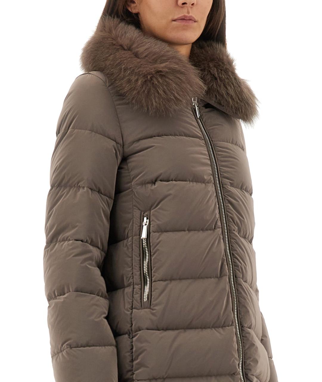 MOORER Коричневая полиамидовая куртка, фото 4