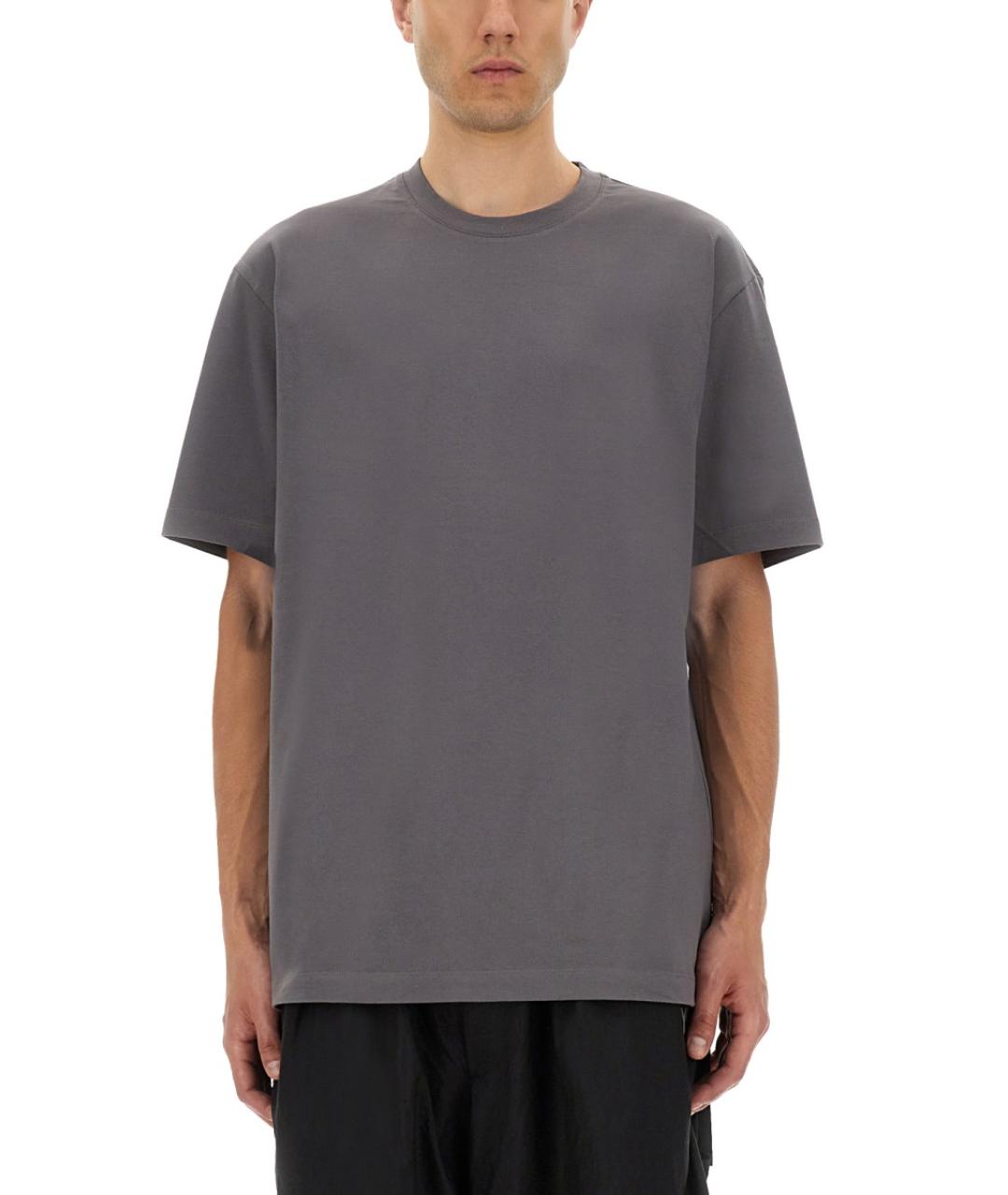 Y-3 Серая хлопковая футболка, фото 5