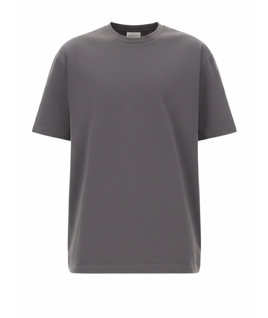 Y-3 Серая хлопковая футболка, фото 1