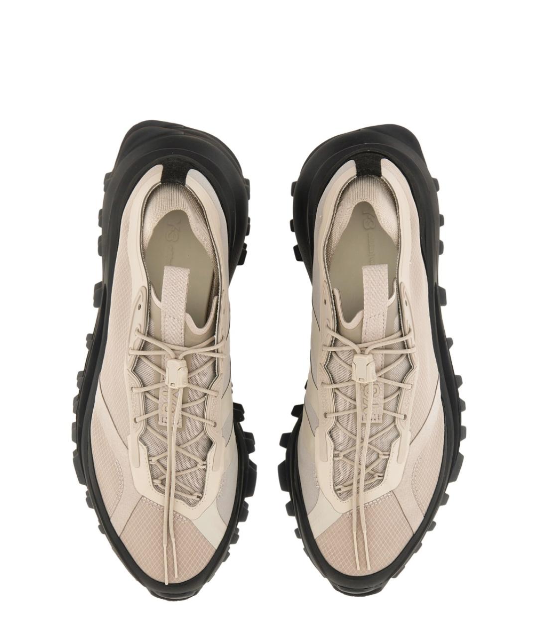 Y-3 Бежевые синтетические низкие кроссовки / кеды, фото 6