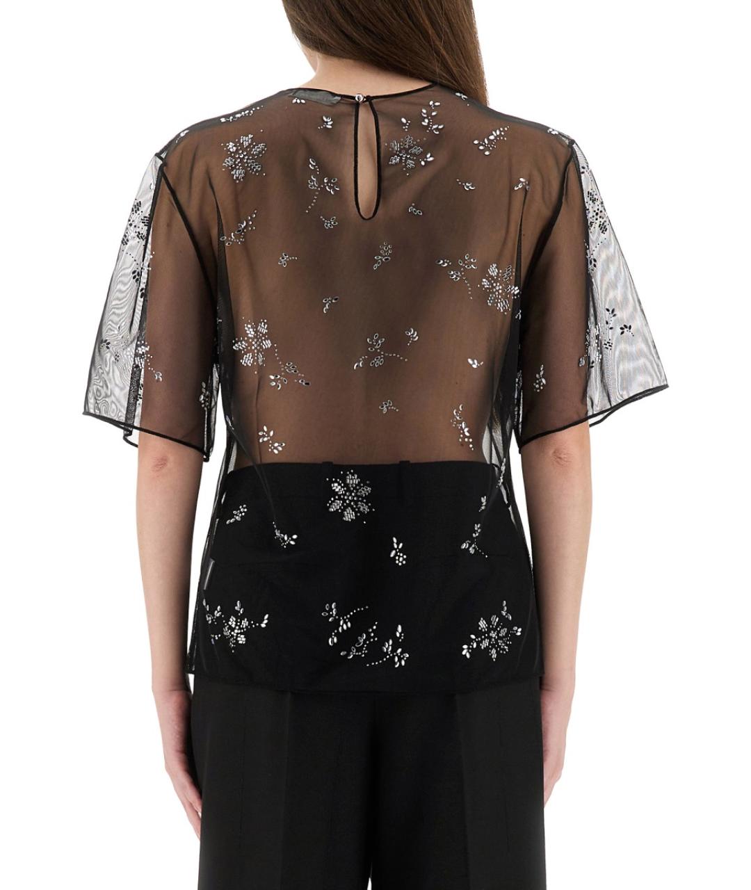 PACO RABANNE Черная полиамидовая блузы, фото 3