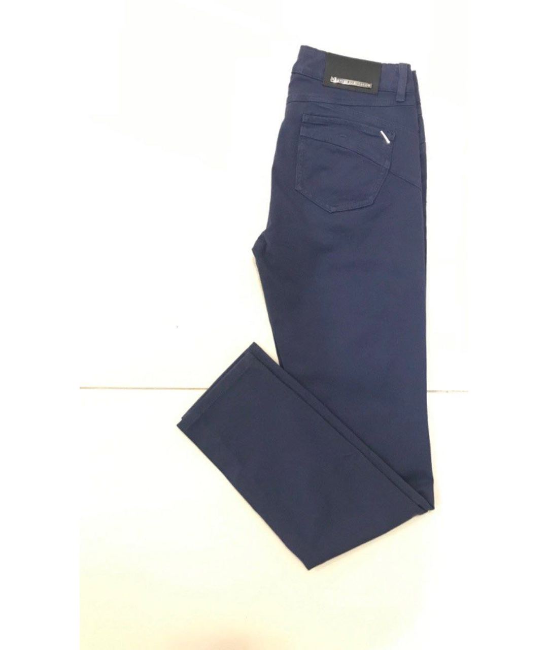 SPORTMAX Синие хлопко-эластановые джинсы слим, фото 6