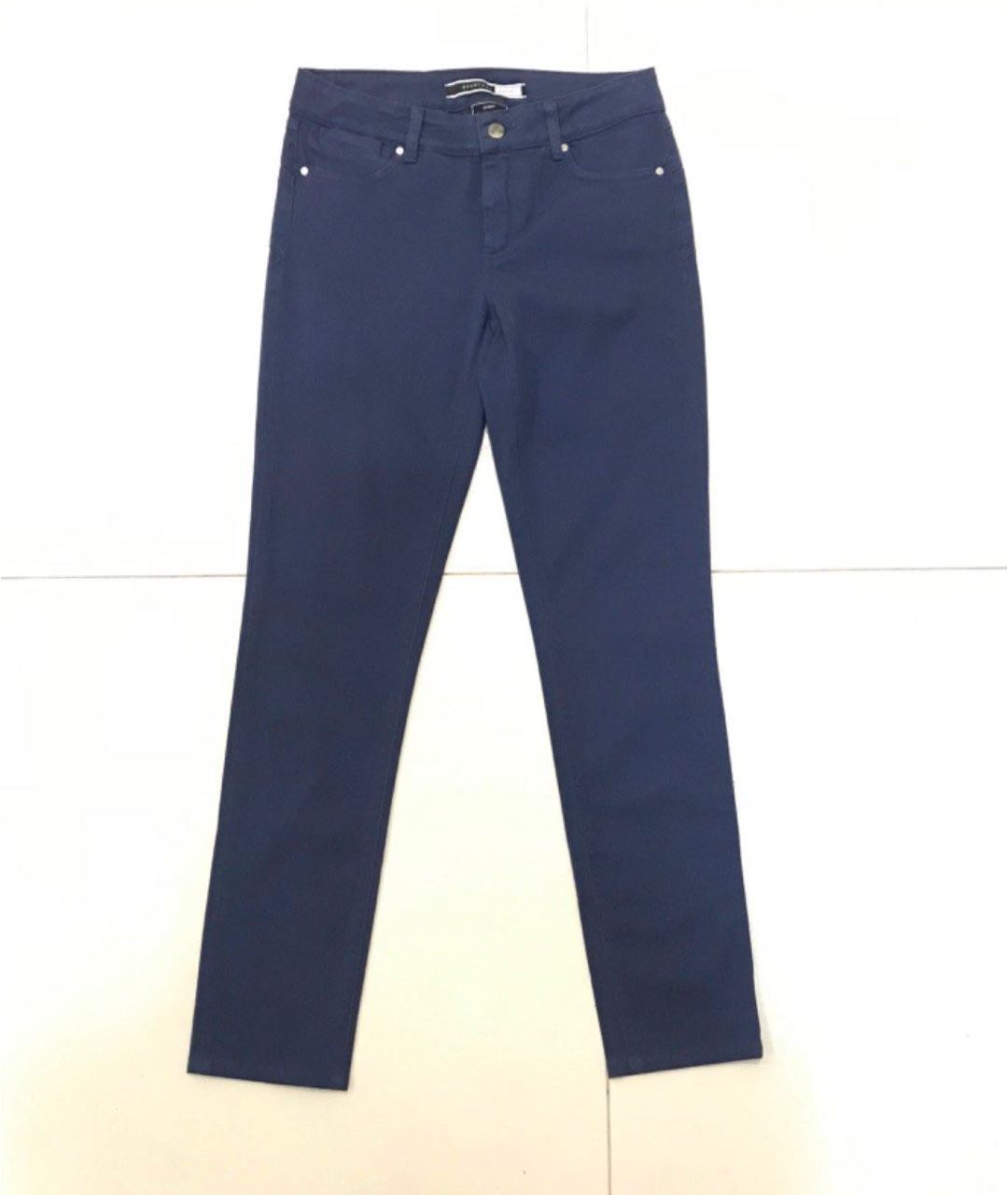 SPORTMAX Синие хлопко-эластановые джинсы слим, фото 5