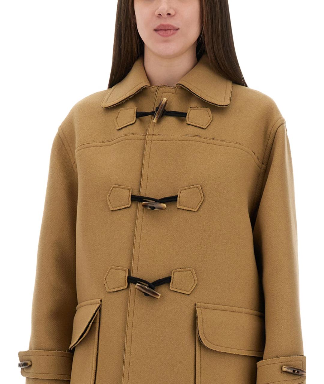 MOSCHINO JEANS Бежевый шерстяной тренч/плащ, фото 4