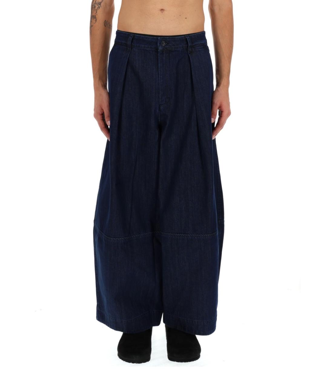 YMC Синие хлопковые повседневные брюки, фото 5