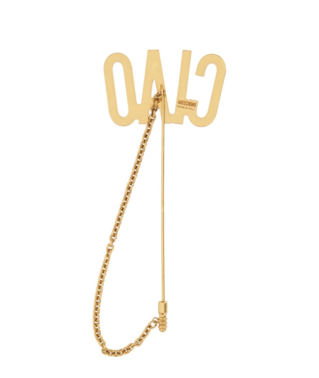 MOSCHINO Золотая латунная булавка / брошь, фото 2