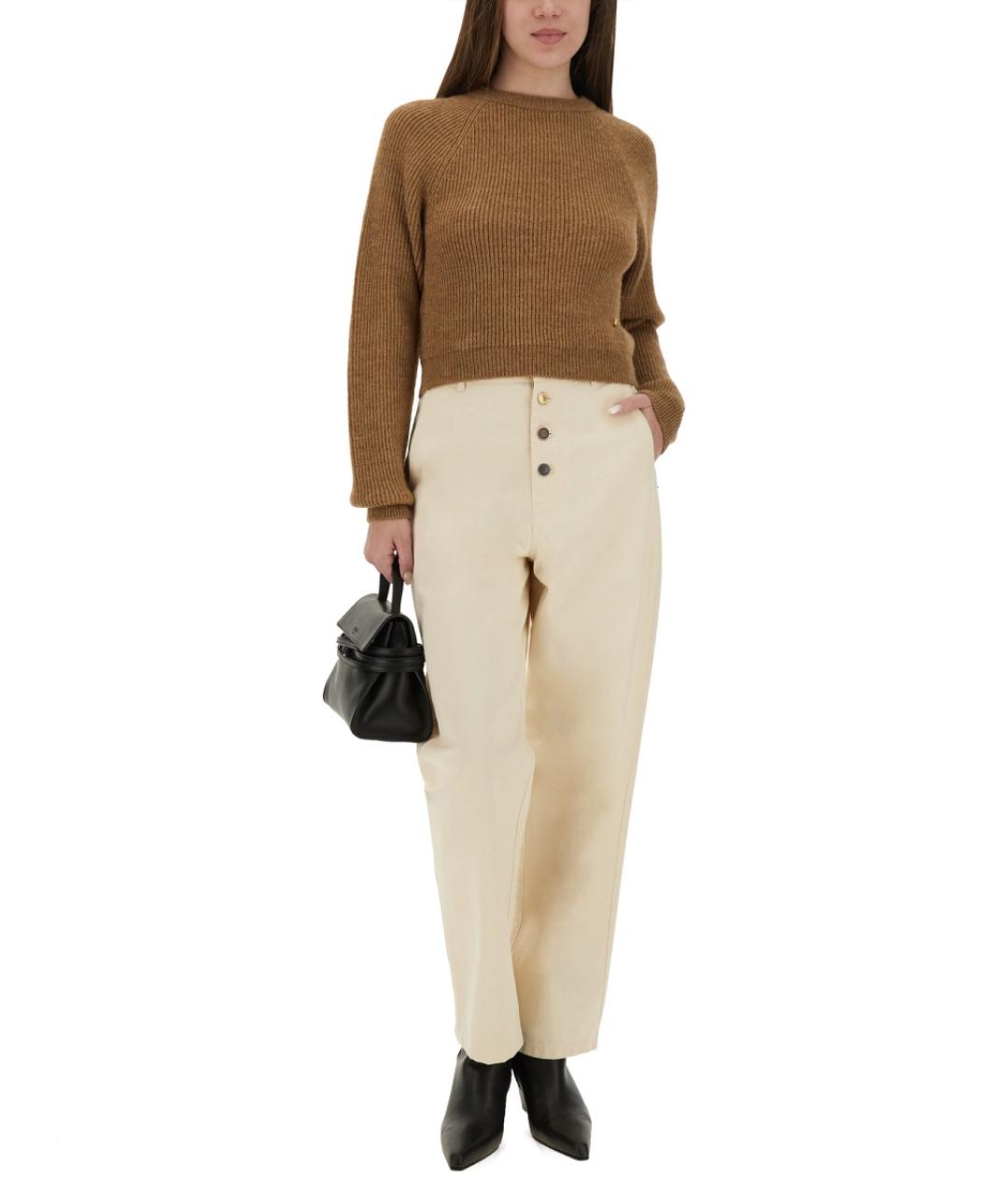 MOSCHINO Коричневый шерстяной джемпер / свитер, фото 2