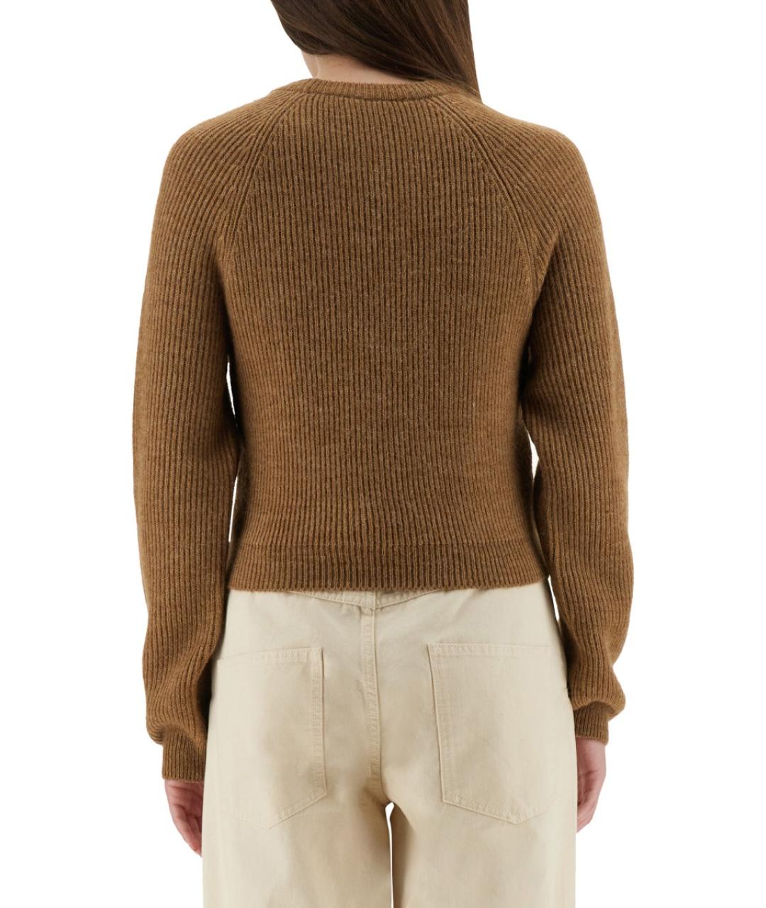 MOSCHINO Коричневый шерстяной джемпер / свитер, фото 3