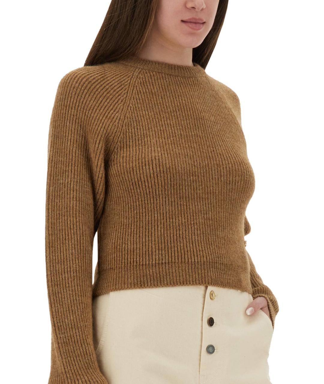 MOSCHINO Коричневый шерстяной джемпер / свитер, фото 4