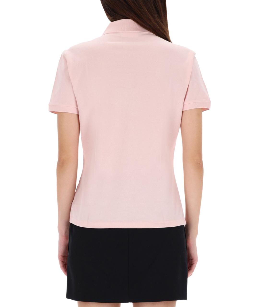 LACOSTE Розовая хлопковая футболка, фото 2