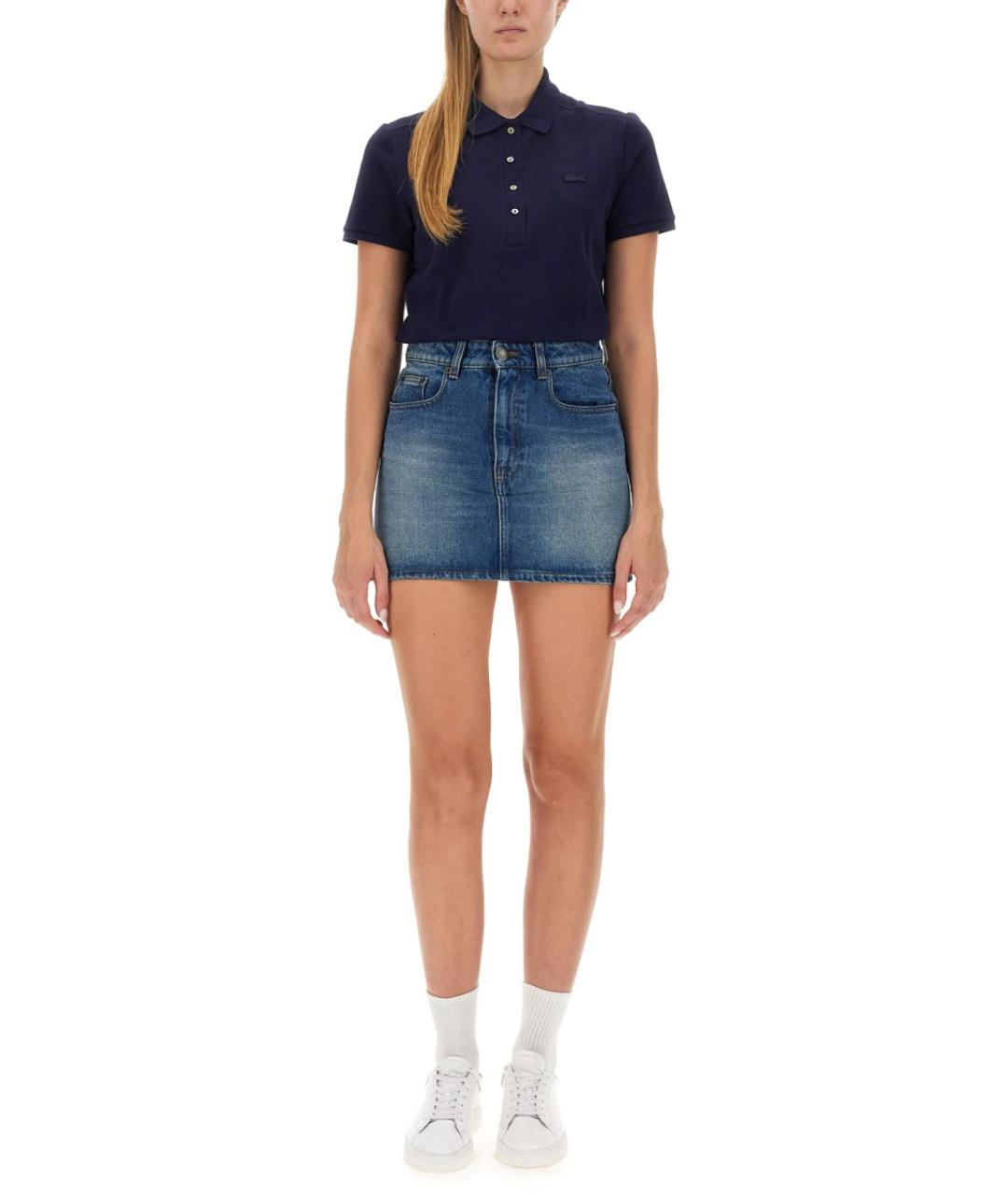 LACOSTE Синяя хлопковая футболка, фото 2