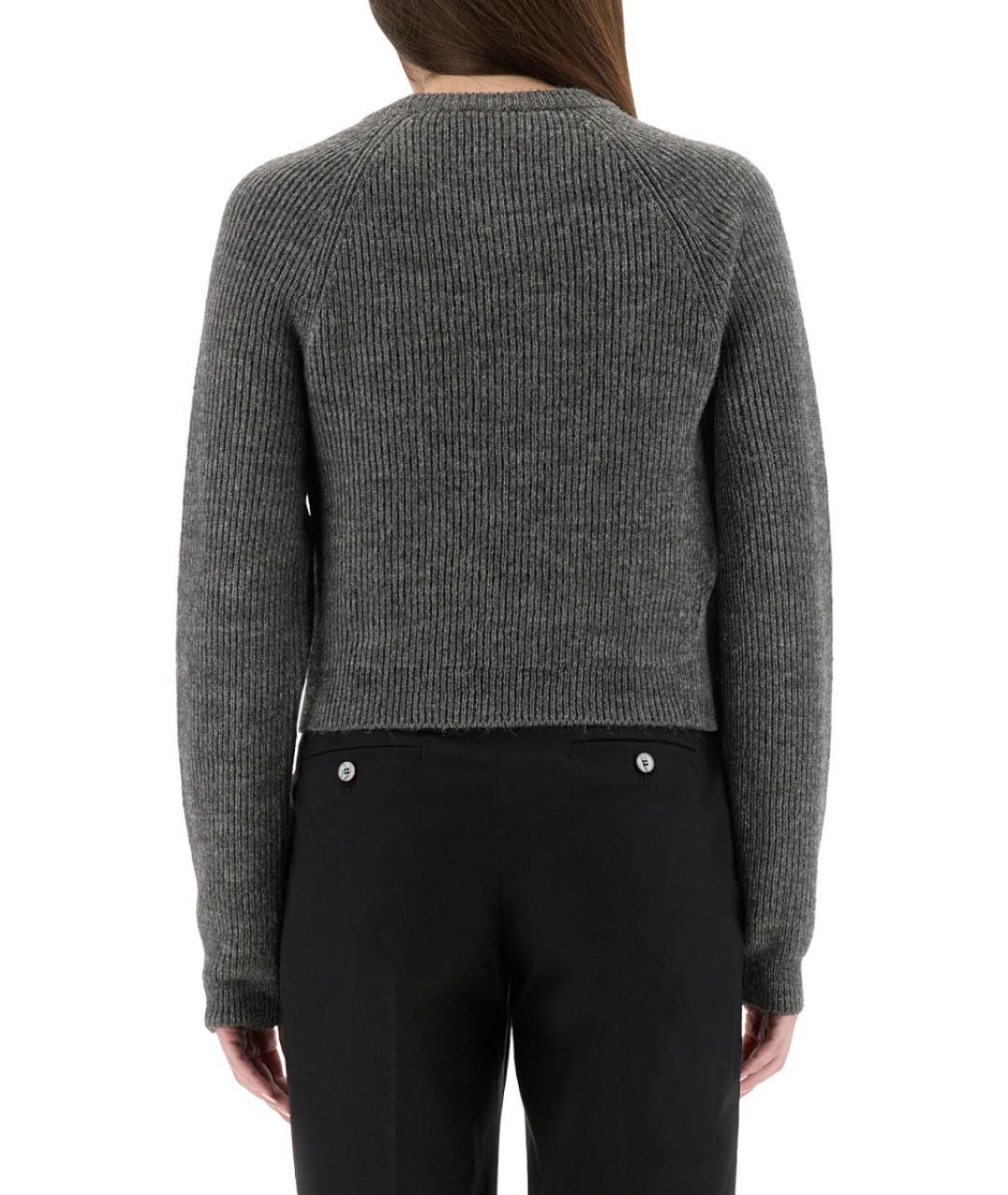 MOSCHINO Серый шерстяной джемпер / свитер, фото 3